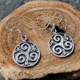 Triskelen Ohrhänger "SIV" aus 925 Sterling Silber