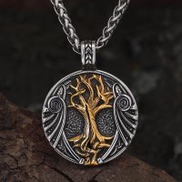 Yggdrasil Anhänger "BLATTLOS" aus Edelstahl Kette - 60 cm