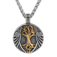 Yggdrasil Anhänger "BLATTLOS" aus Edelstahl Kette - 60 cm