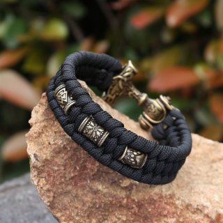 Thors Hammer Paracord Armband "EELI" aus Edelstahl