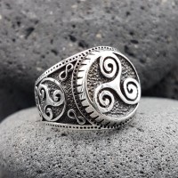 Wikinger Triskelen Ring "BRYNJAR" aus 925 Sterling Silber