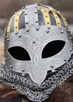 Wikinger Brillenhelm, Spangenhelm mit Brünne