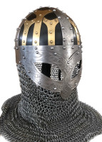 Wikinger Brillenhelm, Spangenhelm mit Brünne